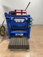 Machine de formage de blocs de béton semi-automatique à bas prix Machines de fabrication de briques de pavage à emboîtement en ciment de haute qualité