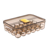 Nouveau 24 Grille PET Cuisine Écologique Empilable Oeufs Boîte de Rangement Réfrigérateur Organisateur