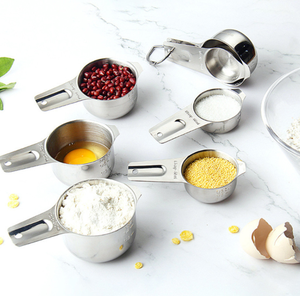 Juego de 14 Piezas de Tazas y Cucharas Medidoras de Acero Inoxidable para Repostería - Product Image 5