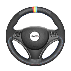 Prix de gros pour <span class=keywords><strong>BMW</strong></span> Série <span class=keywords><strong>1</strong></span> E81 E82 <span class=keywords><strong>E87</strong></span> E88 et <span class=keywords><strong>BMW</strong></span> Série 3 E90 E91 E92 E93 Housse de <span class=keywords><strong>volant</strong></span> en cuir de style sport - Product Image 1