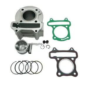 Conjunto de bloco único para motocicleta, kit de peças de 4 tempos de cilindro de motocicleta com 4 kits de bloco único para 39mm gy6 50cc 139qmb