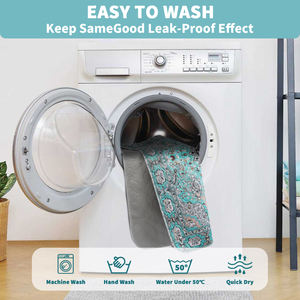 Lot de 2 tapis absorbants lavables pour <span class=keywords><strong>chiens</strong></span>, 24*18 pouces, épais, forte absorption, réutilisables, anti-fuites, imperméables - Product Image 6