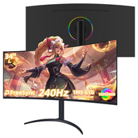 Monitor Gaming Curvo de 34 Pulgadas, 240Hz, 4K, Pantalla IPS LCD, Soporte Elevador, Efecto de Iluminación RGB, Adaptive Sync, Proveedor Verificado