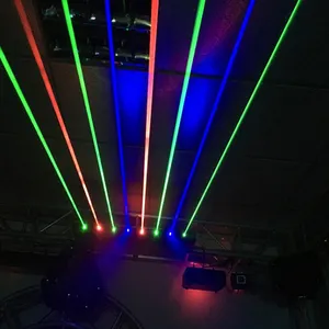 Lumière Laser multicolore à 8 têtes, livraison gratuite, effet DJ, barre lumineuse pour fête club