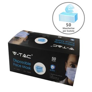 Mascarilla desechable V-Tac de 3 capas de tela no tejida con elásticos para las orejas para uso diario - Product Image 4