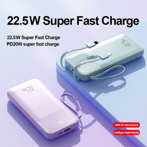 Banco de Energía Portátil de Carga Rápida PD 22.5W, 20000mah 10000mah, Tipo C, Cable para Teléfono, Salida de 20W - Product Image 3