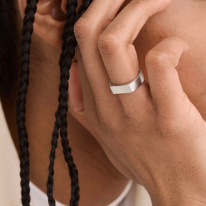 EManco Unisex Size Silver <strong>Ring</strong> Men's Punk Open <strong>Ring</strong> Men Stainless Steel Fashion18k <strong>Rings</strong> Men Jewelry Wholesale - Product Image 6
