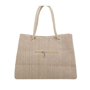 มังสวิรัติขนาดใหญ่กระเป๋าถืออาลีบาบาประเทศจีนที่มีคุณภาพสูงราคาถูกผ้าลินินกระเป๋าที่กำหนดเองทำในประเทศจีน - Product Image 3