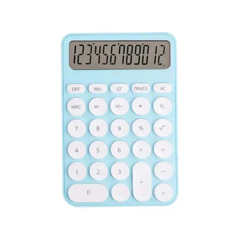 Blue Pink Plastic Calculator Custom LCD Display Desktop Pretty Calculator