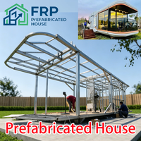 Maison modulaire, maison en FRP, panneau sandwich isolé en polyuréthane haute densité, maison préfabriquée, fournisseur de construction professionnel