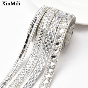 Miếng Dán Kim Cương Giả Hình Vuông Lấp Lánh Ruy Băng Kim Cương Băng Dính Pha Lê Tự Dính Miếng Đính Trang Trí Cho Trang Trí Nhà Xe Đám Cưới - Product Image 5