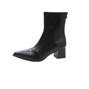 Botas Martin de tacón alto y fino con cremallera para <span class=keywords><strong>mujer</strong></span>, estilo coreano, patrón sólido, para <span class=keywords><strong>otoño</strong></span> e <span class=keywords><strong>invierno</strong></span> 2023 - Product Image 6