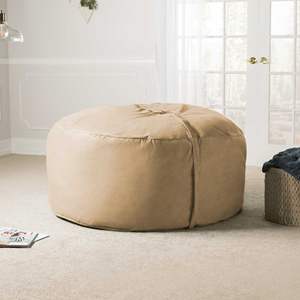 DB Jaxx Saxx 5 Foot Traditional Bean Bag Chair Comfortable Home Furniture with Removable Camel Cover - Product Image 5