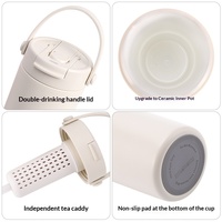 Nouvelle tasse à café en acier inoxydable avec revêtement céramique, grande capacité, isolation sous vide 6-12h, épaissie, portable, pour voiture, 30oz