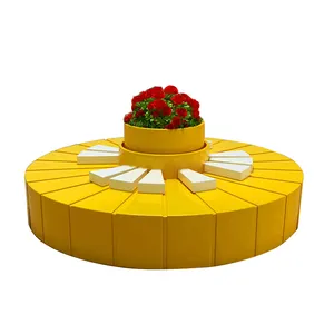 Y684 Piano shaped flower pot chair customized modern luxury furniture public art decoration waiting chairs