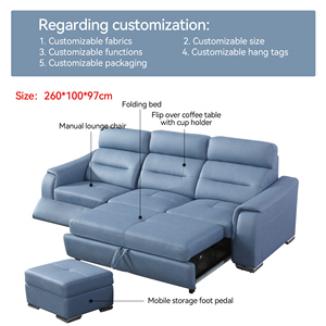 Sang Trọng Tùy Chỉnh 3 Chỗ Ngồi Giường Sofa Cho Căn Hộ Nhỏ Phòng Khách Ghế Sofa Nhà Cung Cấp Sang Trọng Chất Lượng Cao Ngồi Có Thể Ngả Sofa Đặt Đồ Nội Thất - Product Image 5