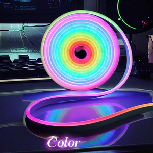 Vente en gros de guirlandes lumineuses <span class=keywords><strong>LED</strong></span> RVB PVC IP67 DC12V <span class=keywords><strong>WS2811</strong></span> IC RF Synchronisation de musique à distance Lumières à intensité variable - Product Image 1