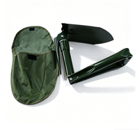 Pelle pliante portable multifonctionnelle, idéale pour le camping en plein air, le creusement et les secours d'urgence.