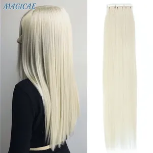 Magicae trắng dài thẳng băng trong phần mở rộng tóc 20 cái/gói 50g Băng liền mạch tự nhiên trong phần mở rộng 26 inch - Product Image 1