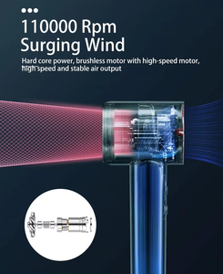 OEM có thể gập lại hiển thị kỹ thuật số ion Máy sấy tóc 110000 rpm từ vòi phun USB điện di động ngoài trời khuếch tán hộ gia đình khách sạn sử dụng - Product Image 4