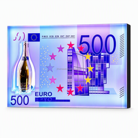 Présentoir lumineux personnalisé pour bouteilles, design euro, avec emplacement pour bouteille, pour service de bar de boîte de nuit, décoration VIP
