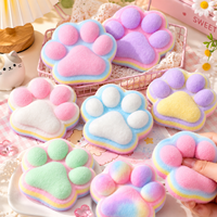 Mainan Squishy Cakar Kucing Kawaii - Mainan Penghilang Stres Bahan TPR Lembut dan Berbulu untuk Unisex Usia 14+ Mainan Sensorik untuk Diremas