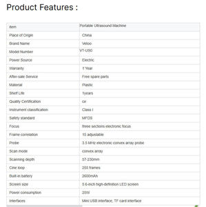 Mesin USG Portabel Kelas Atas, Instrumen USG Hewan Lainnya untuk Hewan/Hewan Peliharaan - Product Image 6