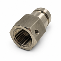 Adaptador de Acoplamiento Rápido de Titanio de Alta Precisión, Grado 5 Ti-6Al-4V, Mecanizado CNC Personalizado, Resistente a la Corrosión y Alta Presión