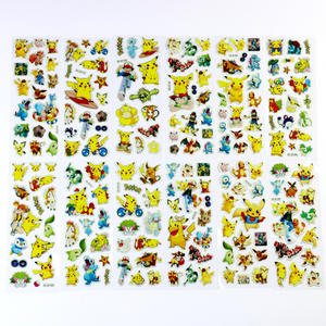 Dessin animé Anime Poke Mon <span class=keywords><strong>Pikachu</strong></span> 3D bulle autocollants coque de téléphone bagages main Journal décoration en gros enfants bulle autocollant - Product Image 1