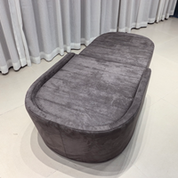 Canapé d'angle moderne en velours avec dossier réglable en hauteur, sans accoudoirs, gain de place pour chambre et salon