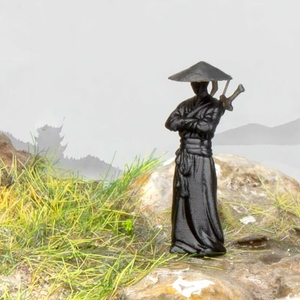 Diorama d'arts martiaux chinois Kung <span class=keywords><strong>Fu</strong></span> Swordsman Miniature fabriqué à la main pour l'affichage de bureau à domicile disposition de Table de sable Zen à collectionner - Product Image 5