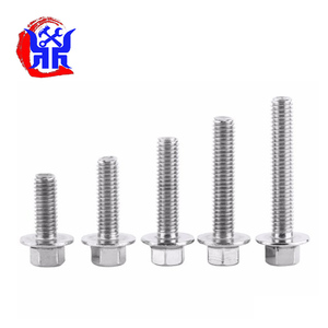 <strong>Small</strong> Size Hexagon Flange <strong>Bolts</strong> 1/4" 5/16" 3/8" 1/2" Thread Diameter Inch Size - Product Image 6