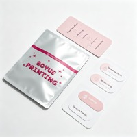 MOQ 100 Sachet d'emballage personnalisé pour masque facial, en plastique, scellé sur trois côtés, pour échantillons cosmétiques et soins de la peau
