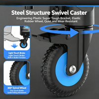 Chariot pliable pour monter les escaliers, capacité 150 kg, roue triangulaire 360° °   Chariot pliable silencieux avec frein, roues de 13 cm de large