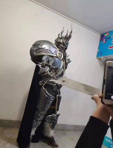 Ensemble d'épées jouets bleues/blanches du Lich King <span class=keywords><strong>Arthas</strong></span> de World of Warcraft, armure et armes personnalisables, accessoires de cosplay - Product Image 2