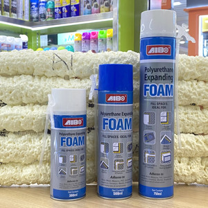Aerosol de espuma PU estándar AIBO de 500ml, espuma expansible de alta densidad para trabajos de sellado de construcción en general - Product Image 2