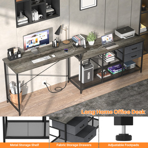 Moderner L-förmiger Computertisch mit Schubladen und Ablagefächern für das Heimbüro – Eckschreibtisch zum Lernen und Arbeiten - Product Image 3