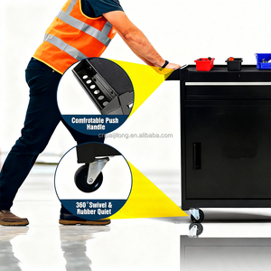 Armoire à outils rouge avec corps noir, grande taille OEM, capacité de charge 500 kg, qualité 4A, vente directe usine, avec vidéo de test réelle - Product Image 6