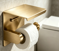 Porte-papier toilette moderne Duxini en acier inoxydable 304 brossé, finition or rose, écologique, pour usage domestique, accessoire de salle de bain