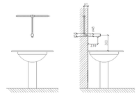 Robinet mural à économie d'eau avec capteur automatique pour lavabo