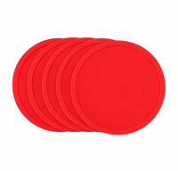 Sous-verres en silicone personnalisés style bohème avec logo – Tapis à boissons multicolores de 9 cm de diamètre pour cadeaux d'entreprise promotionnels