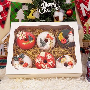 Bán Buôn Trắng Kẹo Hiển Thị Bao Bì Sô Cô La Bao Phủ Dâu Tây Pho Mát Bánh Hộp Thực Phẩm Cửa Sổ Trong Suốt Vuông Bánh Hộp - Product Image 4