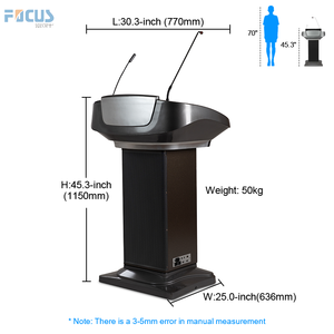 Focus Metal Haut-parleur et amplificateur intégrés Podium numérique Pupitre d'église multifonctionnel Pupitre électronique - Product Image 5