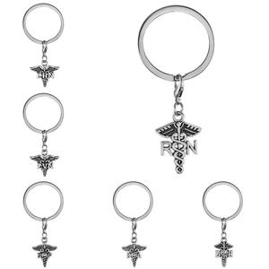 Porte-clés en métal avec pendentif pour infirmières <span class=keywords><strong>LVN</strong></span> NP, nouveau, sur-chaîne, breloque, sac à dos, accessoires de voiture - Product Image 1