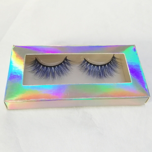 Wholesale 3d silk eyelash colorful handmade 3d false eyelashes eyelash mink with packing box and private label - Product Image 3