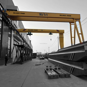 Grue <span class=keywords><strong>portique</strong></span> à double poutre montée sur rail BALANCE HENAN 50 tonnes avec télécommande de type boîte, dotée de composants essentiels : moteur - Product Image 4