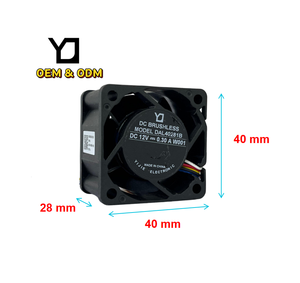 Mini 40x40x28mm DC Brushless <strong>Axial</strong> Flow <strong>Fan</strong> Ball 12V Silent Electric <strong>Motor</strong> for Farm Ventilation Cooling OEM Factory ODM 4028 - Product Image 1