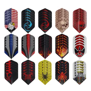 Games Dart Flights and Accessories - Sets of 100 Different Shape Darts Flights and Flights Protectors Darts Accessories Kit