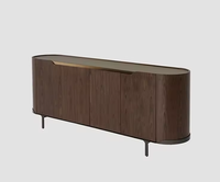 Console de rangement moderne haut de gamme en bois massif de luxe italien pour salon, cuisine et salle à manger