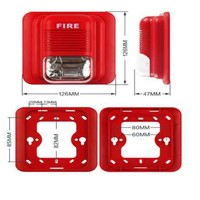 Sirène d'alarme incendie 12V 24V avec lumière stroboscopique, haut-parleur sonore de sécurité d'urgence, sirène électronique, vente en gros d'usine